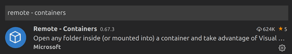Install Remote - Container Extension